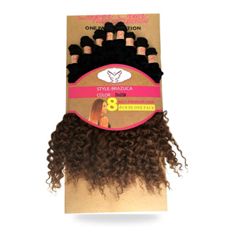 Aplique Cabelo Orgânico Original Brazuca Super Star Promoção 1 Pacoto com 8 Apliques em Oferta na Shopee