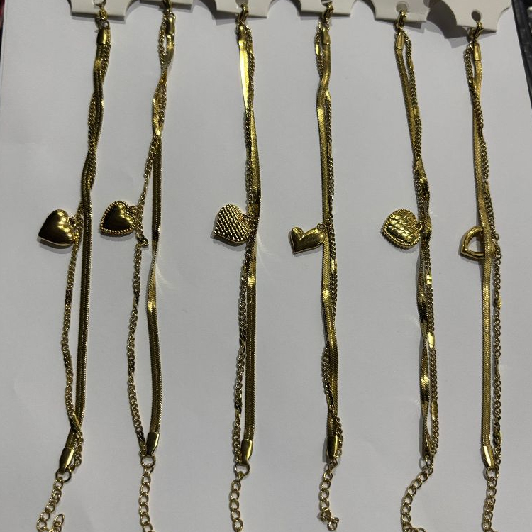 Pulseira corrente dupla, personalidade, aço inox em Oferta na Shopee