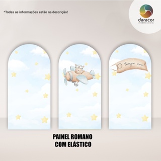 Painel Romano Face Única O tempo Voa C/Elástico e Retangular em Oferta na Shopee