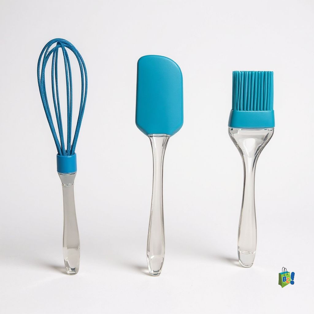 Kit Utensílios de Cozinha Silicone 3 Peças Premium Antiaderente Resistente Altas temperaturas Não Risca Panelas Moderno
