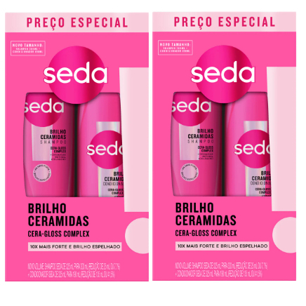 Kit 02 Pack Seda Brilho Ceramidas Shampoo 300ml + Condicionador 190ml em Oferta na Shopee