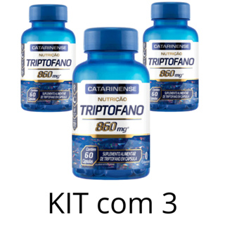 Kit com 3 Triptofano 860mg 60 cáps- Catarinense em Oferta na Shopee