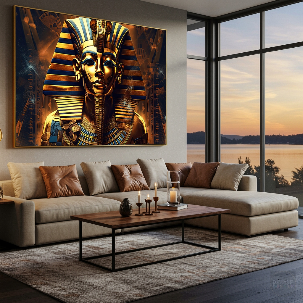 Quadro Decorativo Egito Estatua Antiga