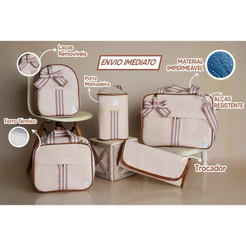 Kit bolsa maternidade 5 peças menino/menina