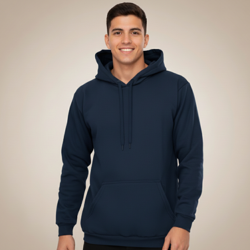 Blusa Moletom Capuz Canguru Masculino Feminino Liso Flanelado Quentinho Confortável Casual Dia a Dia