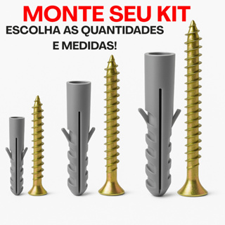 Monte Seu Kit De Parafuso e Bucha de Fixação Parafusos Philips Chipboard em Oferta na Shopee