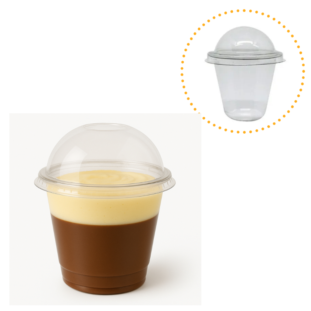 KIT 25~125 MINI COPO BOLHA 25 ML COM TAMPA BOLHA ( CHOCOBRAZ ) FLIP//