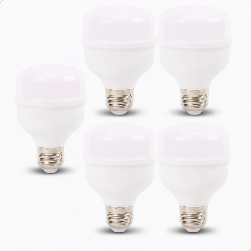 Kit 5 Lâmpada Led Bulbo 20w 6500k Branco Frio Bivolt 110v 220v Soquete E27 Econômica Iluminação Casa