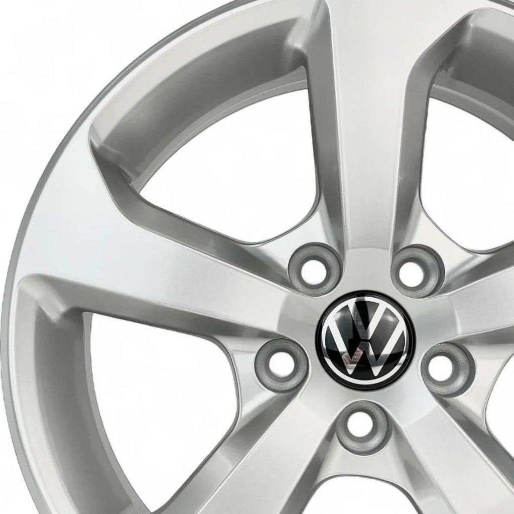 Kit 4 Rodas Aro 15 5x100 Polo Fox Virtus Austin Gti Cor Prata Bicos de Brinde M25 — imagem 2 de 2
