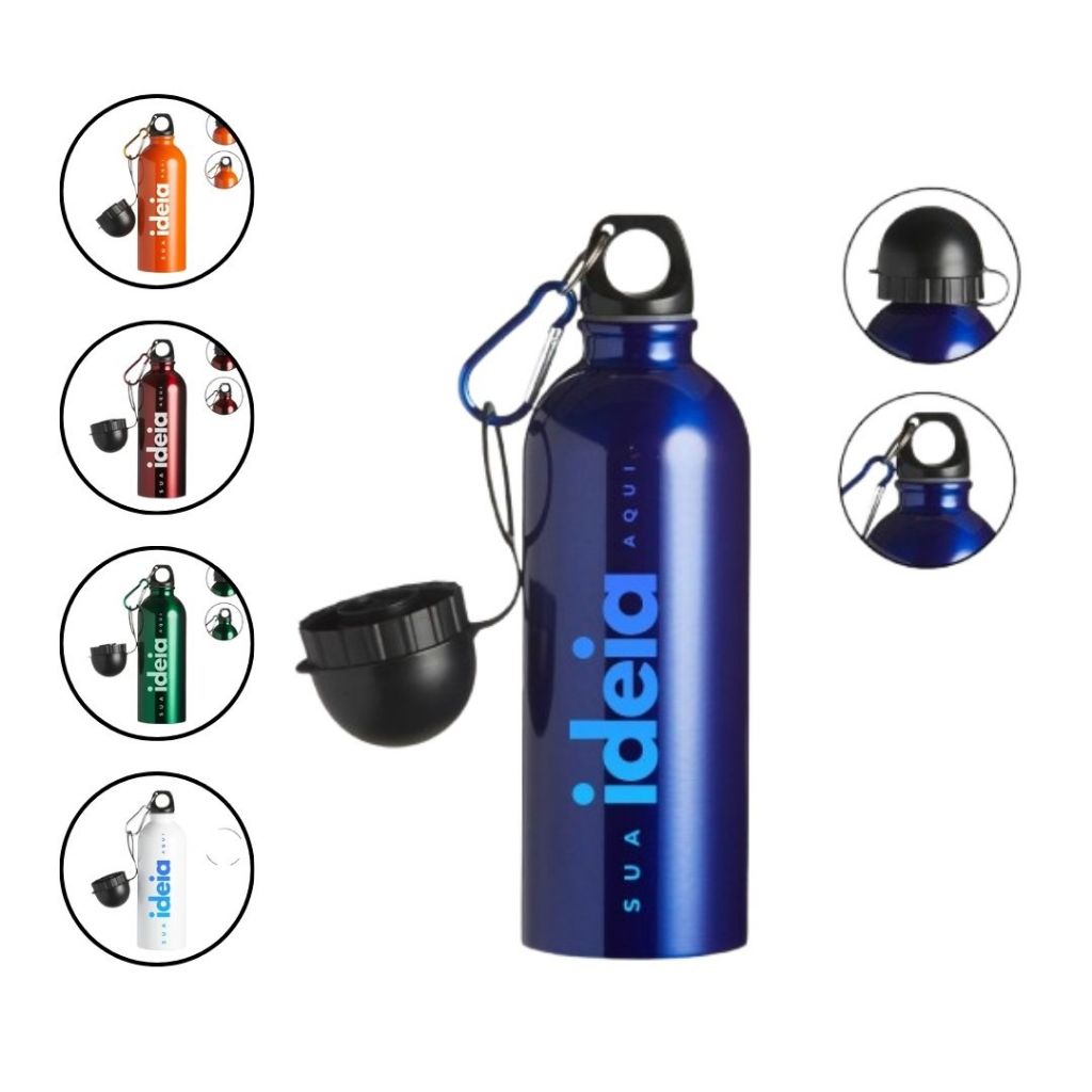 Garrafa Squeeze Alumínio 500ml para Personalização Sublimação Brindes Presentes Academia Atacado