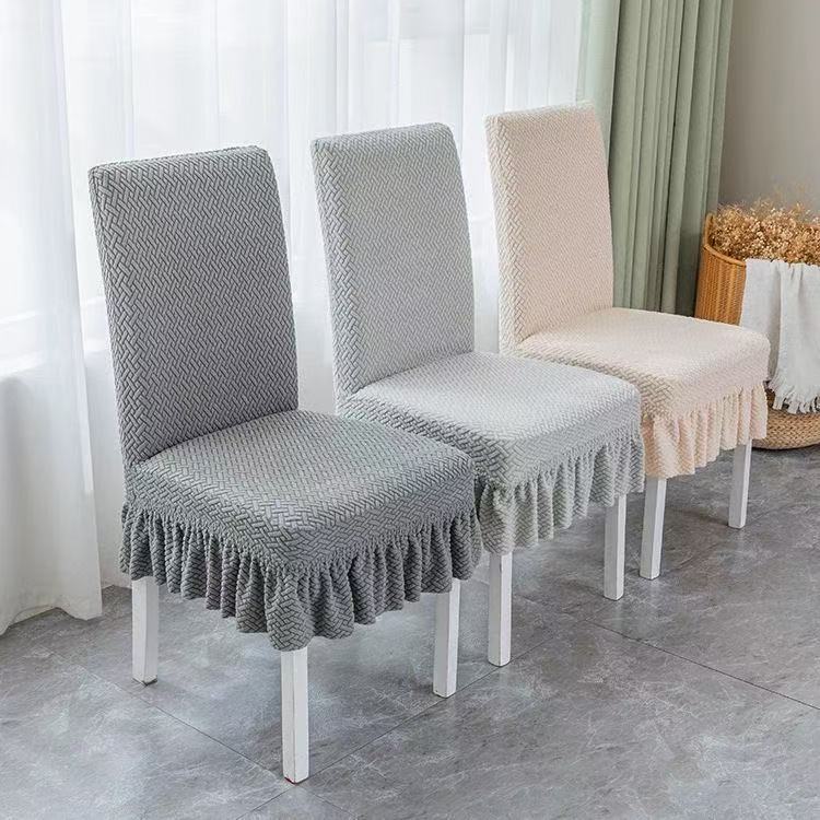 KIT2/4/6/8 Peças Cadeiras De Jantar  Capas Elásticas Jacquard Elastano Para Animais De EstimaçãoProtetores