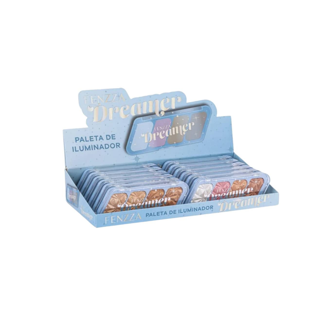 Paleta de Iluminador Dreamer Acabamento luminoso e altamente pigmentada - Fenzza