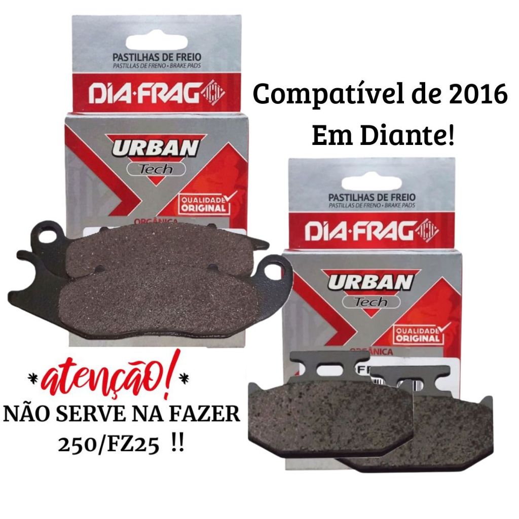Kit Pastilhas de Freio Crosser 150 Abs / Lander 250 Abs Diafrag em Oferta na Shopee
