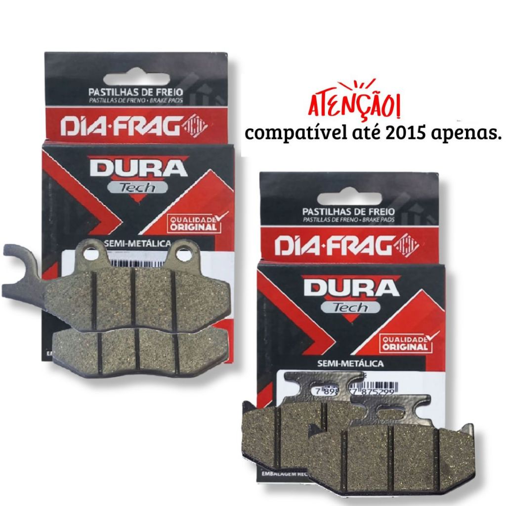 Kit Pastilhas de Freio Teneré 250 / Lander 250 2006-2015 Diafrag (Semimetálica) em Oferta na Shopee