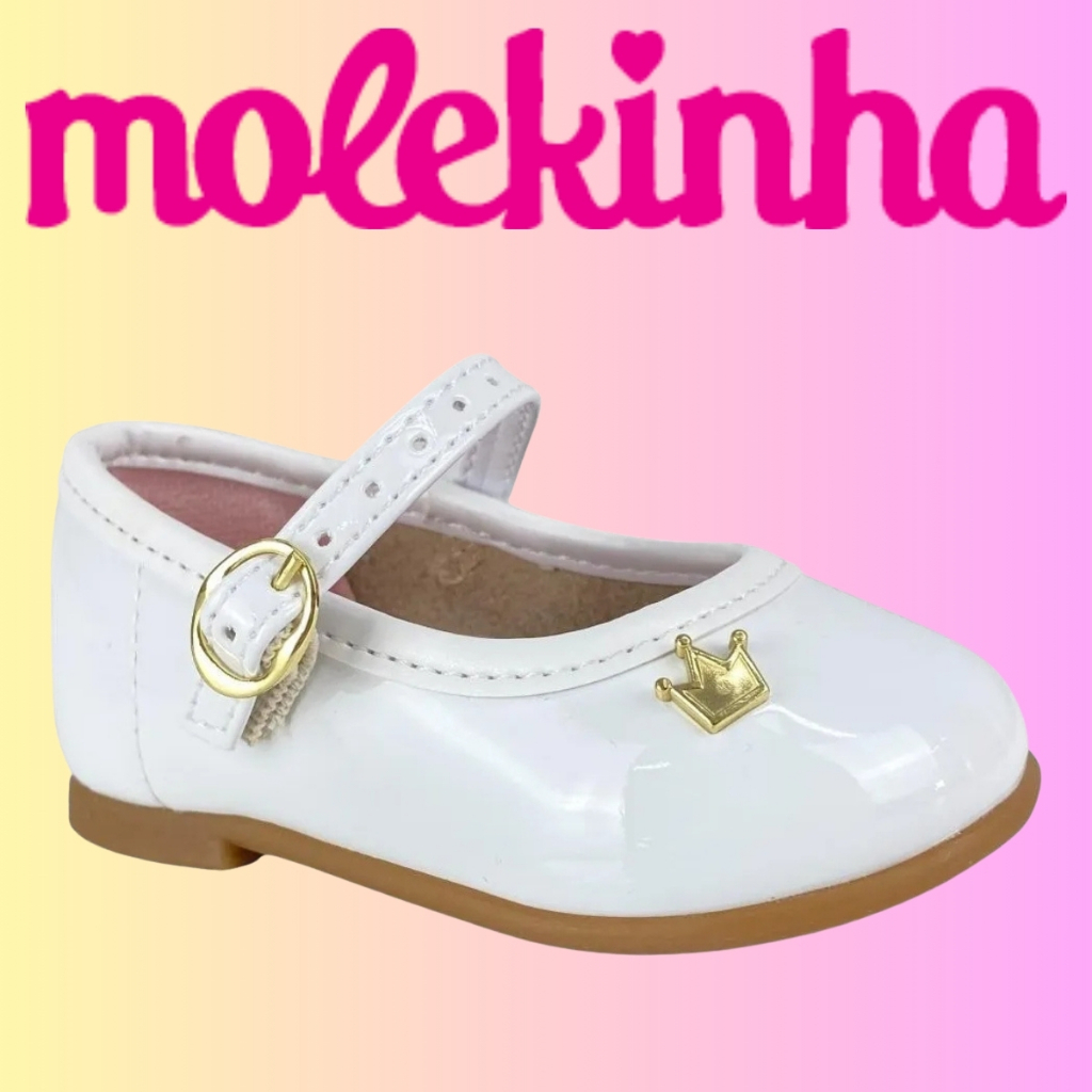Sapatilha Molekinha Menina Batizado Festa Conforto | Lançamento ! | Original !