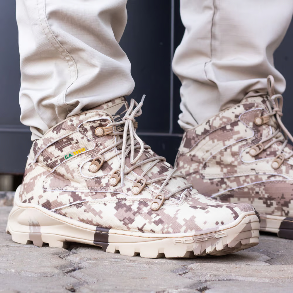 Bota Coturno Militar Acero Ripstop Mid Digital Desert com C.A