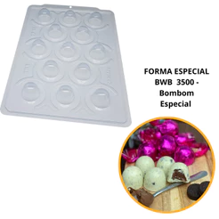 1~4 Forma BWB Com Silicone Semiprofissional, Doces Finos Chocolates 3500 - SP 40 Bombom Especial (CHOCO)
