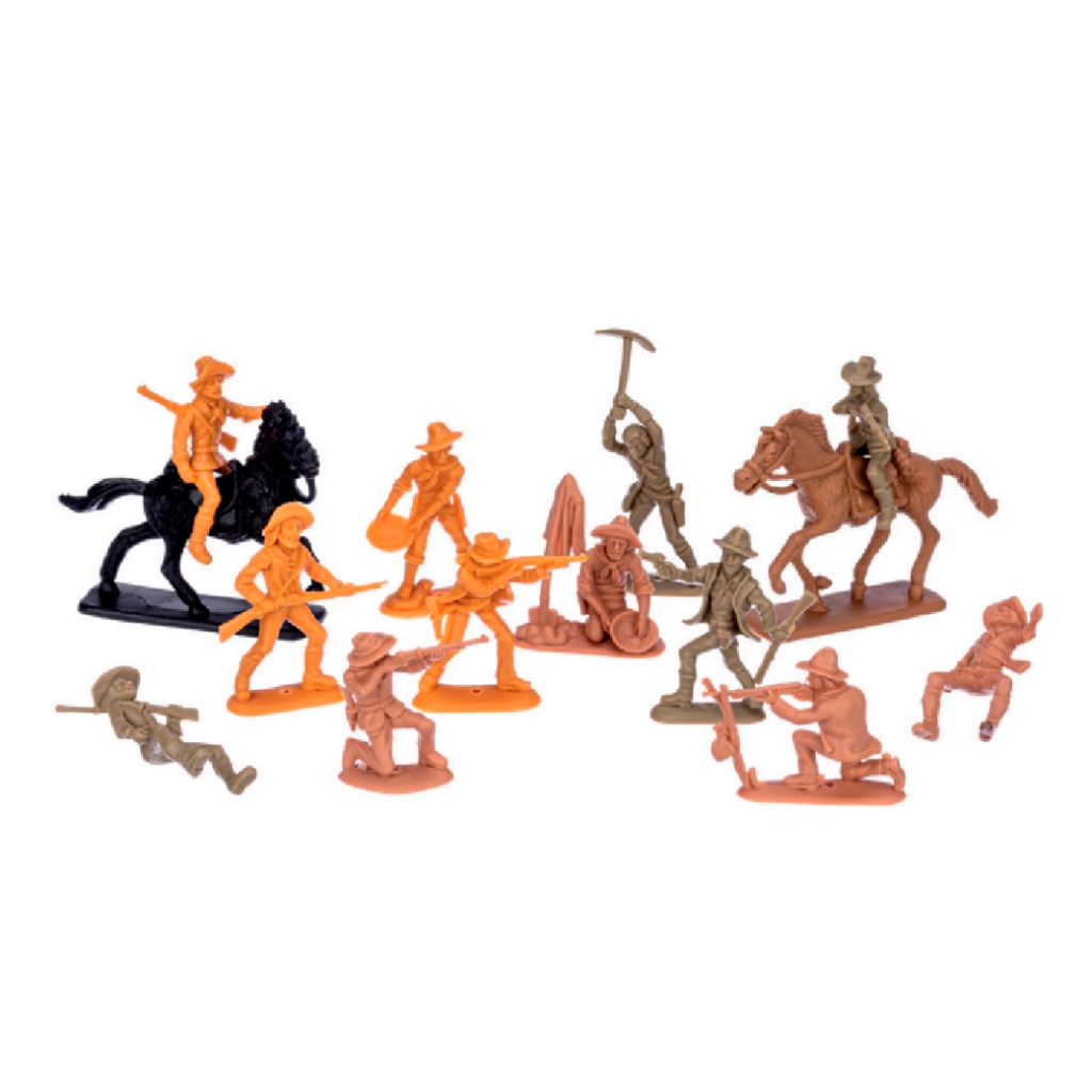 Mundo Gulliver Forte Apache Cowboy e Cavalos 26 Miniaturas - Gulliver
