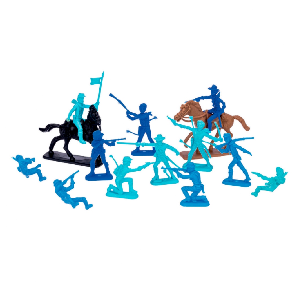 Mundo Gulliver Forte Apache Confederados e Cavalos 26 Miniaturas - Gulliver
