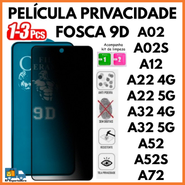 Película Fosca Privativa Matte Flexível Anti Spy Para Samsung A02 A02S A12 A22 4/5G A32 4/5G A52 A52S A72