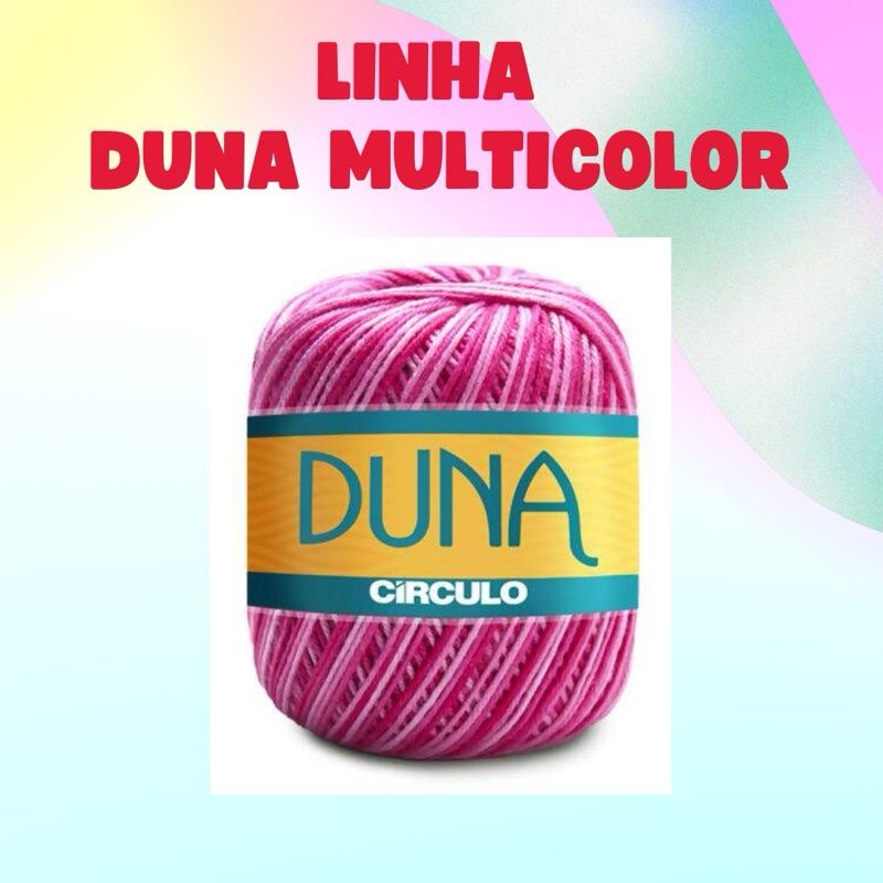 DUNA MULTICOLOR CÍRCULO 100% ALGODÃO - 100g em Oferta na Shopee