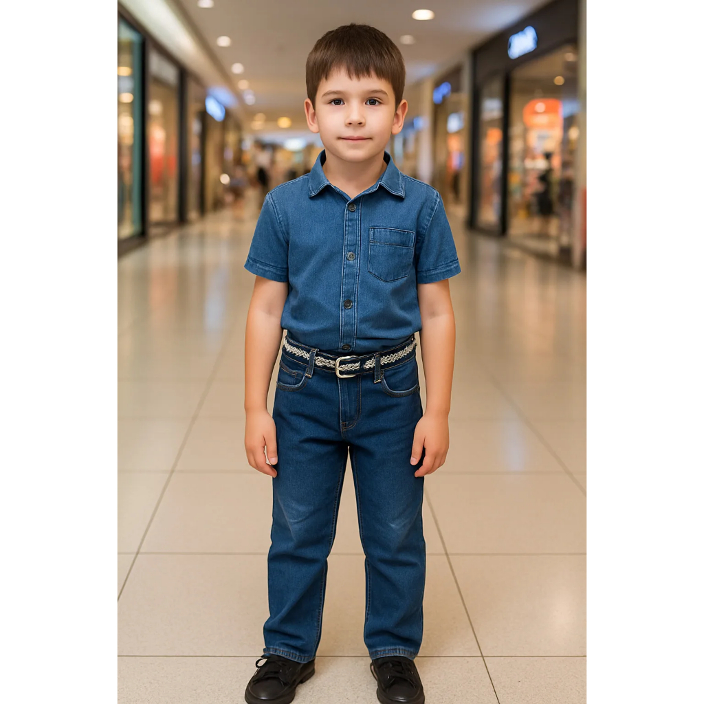 Calça Jeans Reta Infanto Juvenil Masculina – Conforto, Estilo e Versatilidade para o Dia a Dia