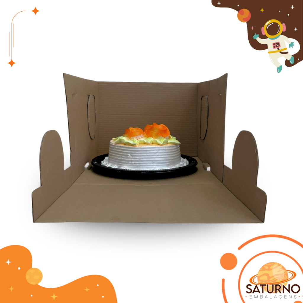 Caixa de Bolo 5 ou 10 Unidades 30x30x22cm – Embalagem Resistente e Prática para Doces e Confeitaria em Oferta na Shopee