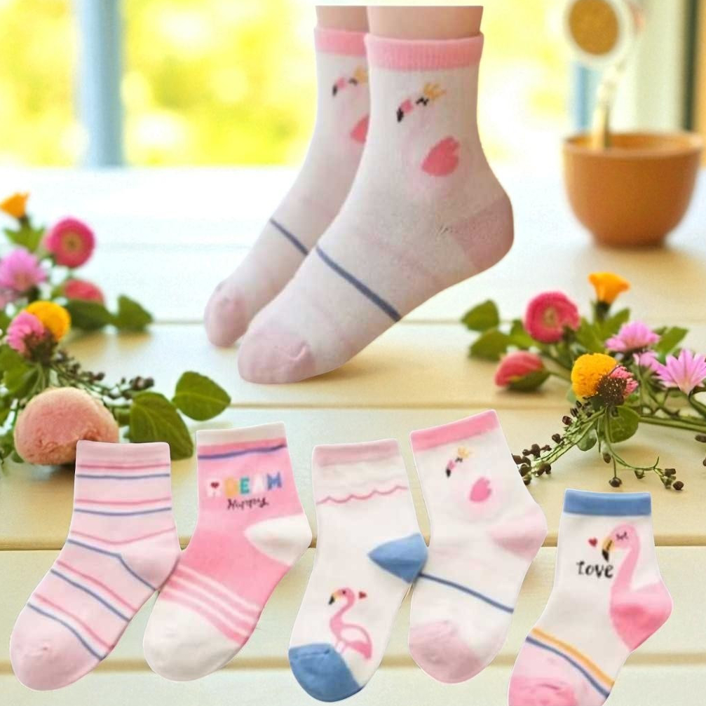 Kit até 12 Pares Meias de 2–10 Anos:Infantis Estampadas Femininas Confortáveis de Alta Qualidade em Oferta na Shopee