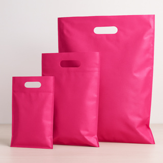 25 sacola Plástica Boca De Palhaço Alça vazada Boca Triste em Oferta na Shopee