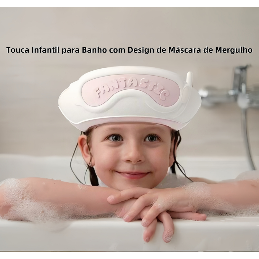 Touca de Banho de Silicone para Bebês – Antivazamento, Confortável e com Drenagem Rápida