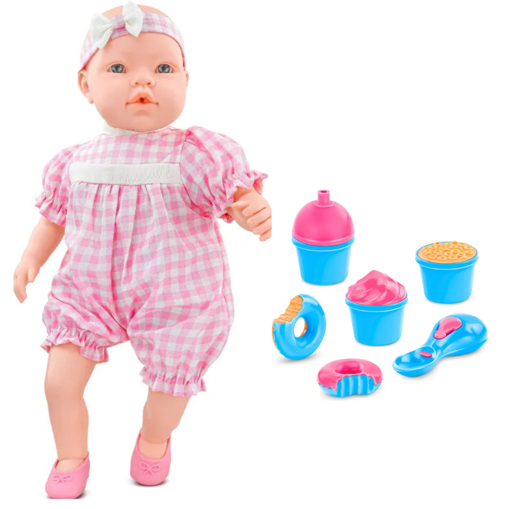 Boneca Claire Com Acessórios Primeira Comidinha Roma
