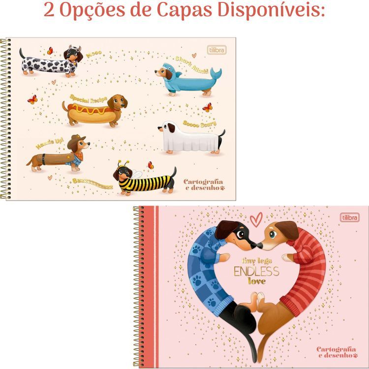 Caderno Espiral Capa Dura Cartografia e Desenho Brownie 80 Folhas 398403 TILIBRA