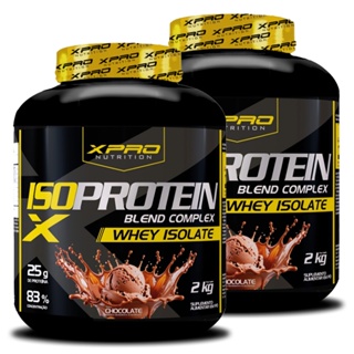 Kit 2x Whey Protein Complex Iso Blend 2Kg Zero Açucar- XPRO em Oferta na Shopee