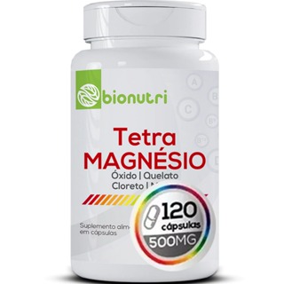 TETRA MAGNÉSIO 120 CÁPSULAS ORIGINAL BIONUTRI em Oferta na Shopee