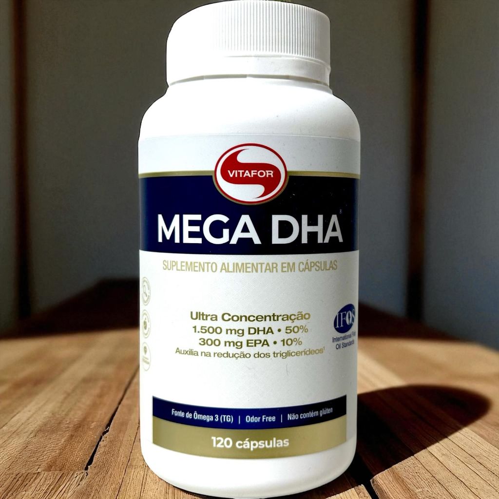 MEGA DHA ULTRA CONCENTRAÇÃO 1.500MG DHA 300MG EPA 120 CÁPSULAS VITAFOR em Oferta na Shopee