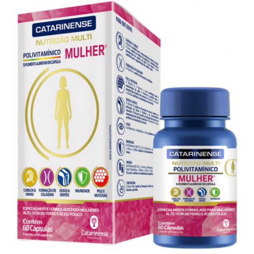 Polivitamínico Mulher 60 Cápsulas- Catarinense