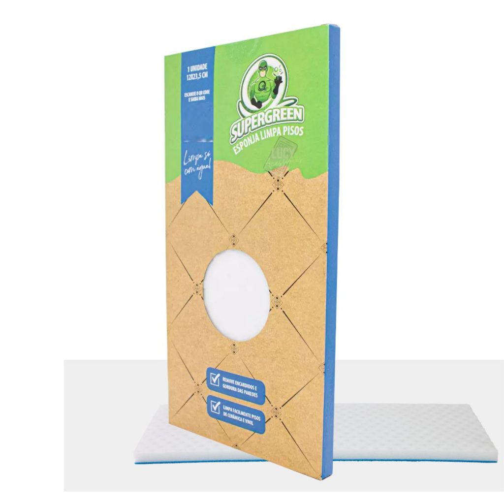 ESPONJA MÁGICA SUPERGREEN KIT LIMPA PISOS PAREDES AZULEJOS REMOVE MANCHAS SEM PRODUTOS QUÍMICOS