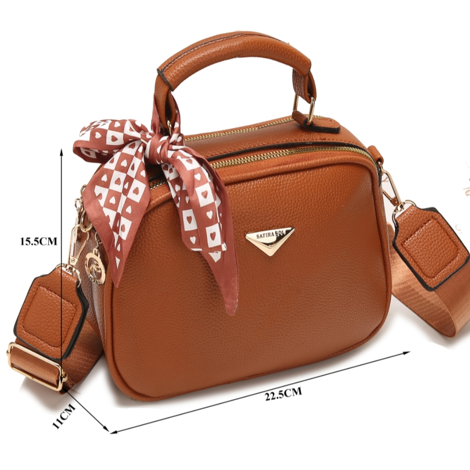 Bolsa Feminina Alça De Gorssa Transversal  com laco la338 em Oferta na Shopee