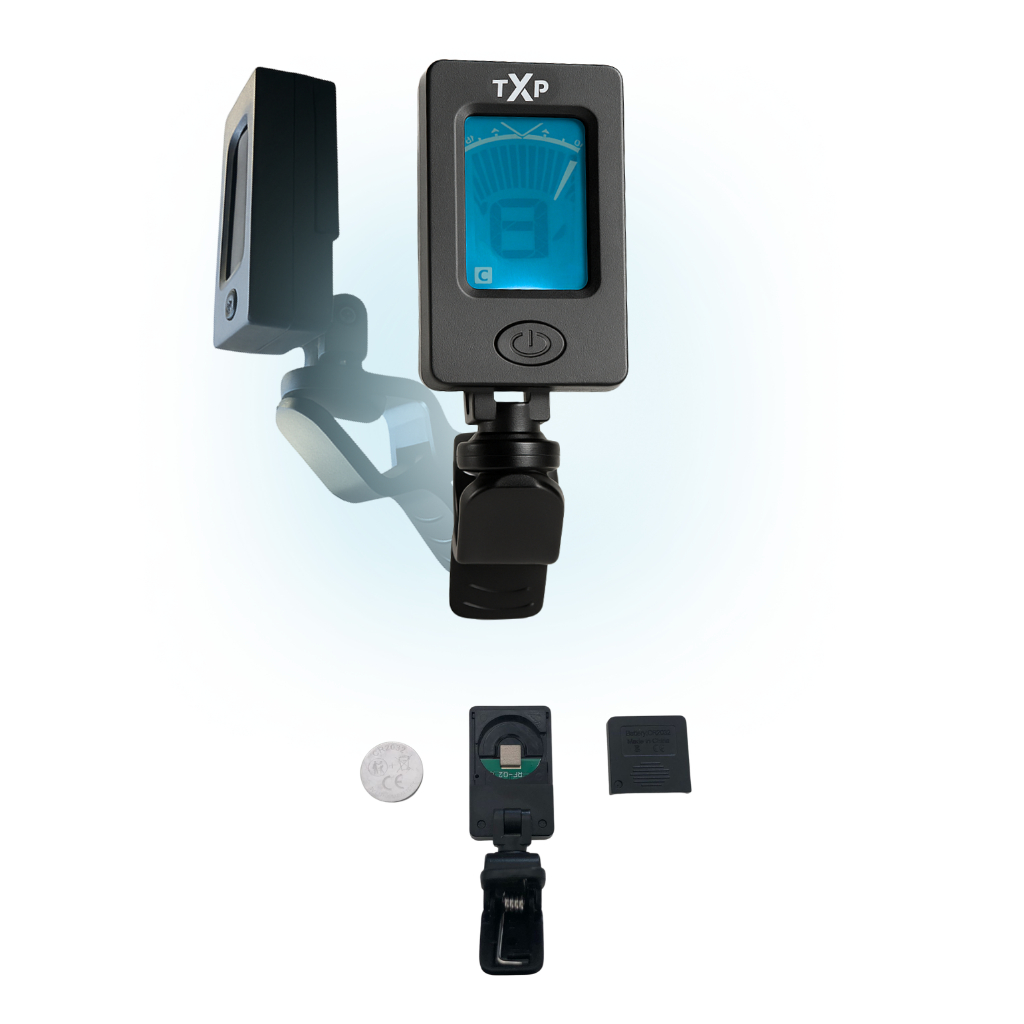 Afinador cromático digital Txp 100 Pro para violão guitarra violino ukulele contrabaixo com bateria