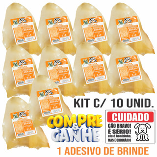 Orelha Bovina Comestivel Desidratada Natural Petisco Cachorro Dip Dog Kit 10 unid envio rapido