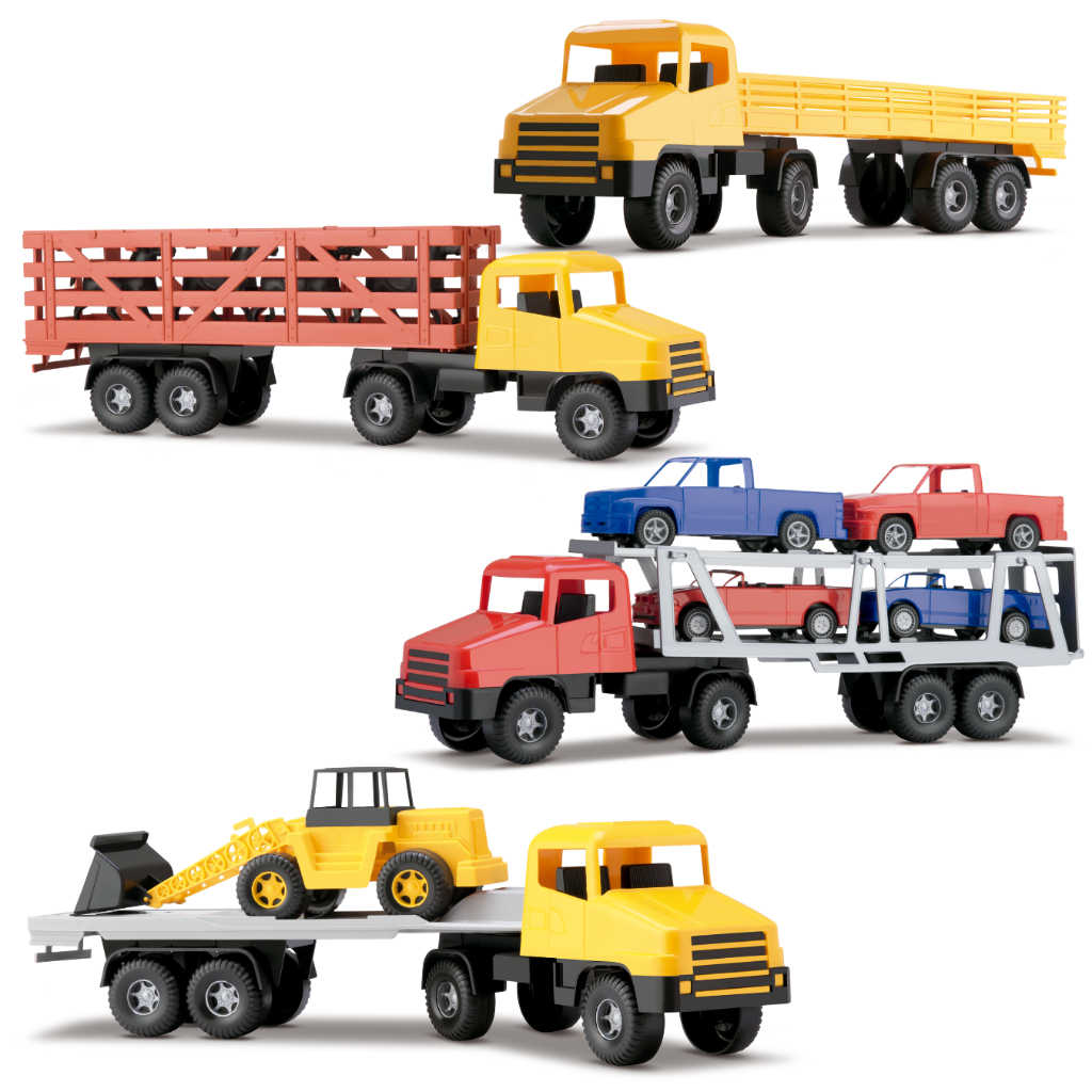 Coleção Caminhões Brinquedo Grande 50cm - Silmar Brinquedos