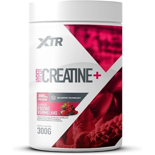 XTR Hyper Creatine+ 300g Suplemento Sabores Frutas Amarelas, Limão e Frutas Vermelhas - BR