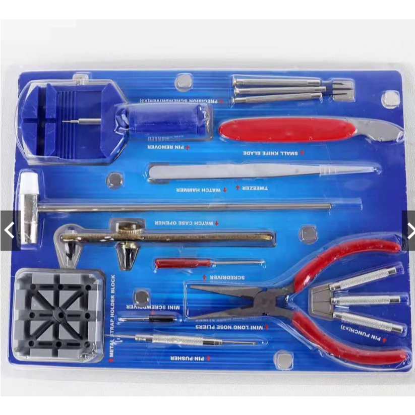 Kit de ferramentas para relojoeiro 16 peças para substituição e reparo de relógios em Oferta na Shopee