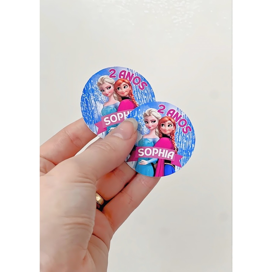 Adesivos Personalizados 4x4cm - Frozen | Lembrancinha de Aniversário  - Fazemos qualquer tema