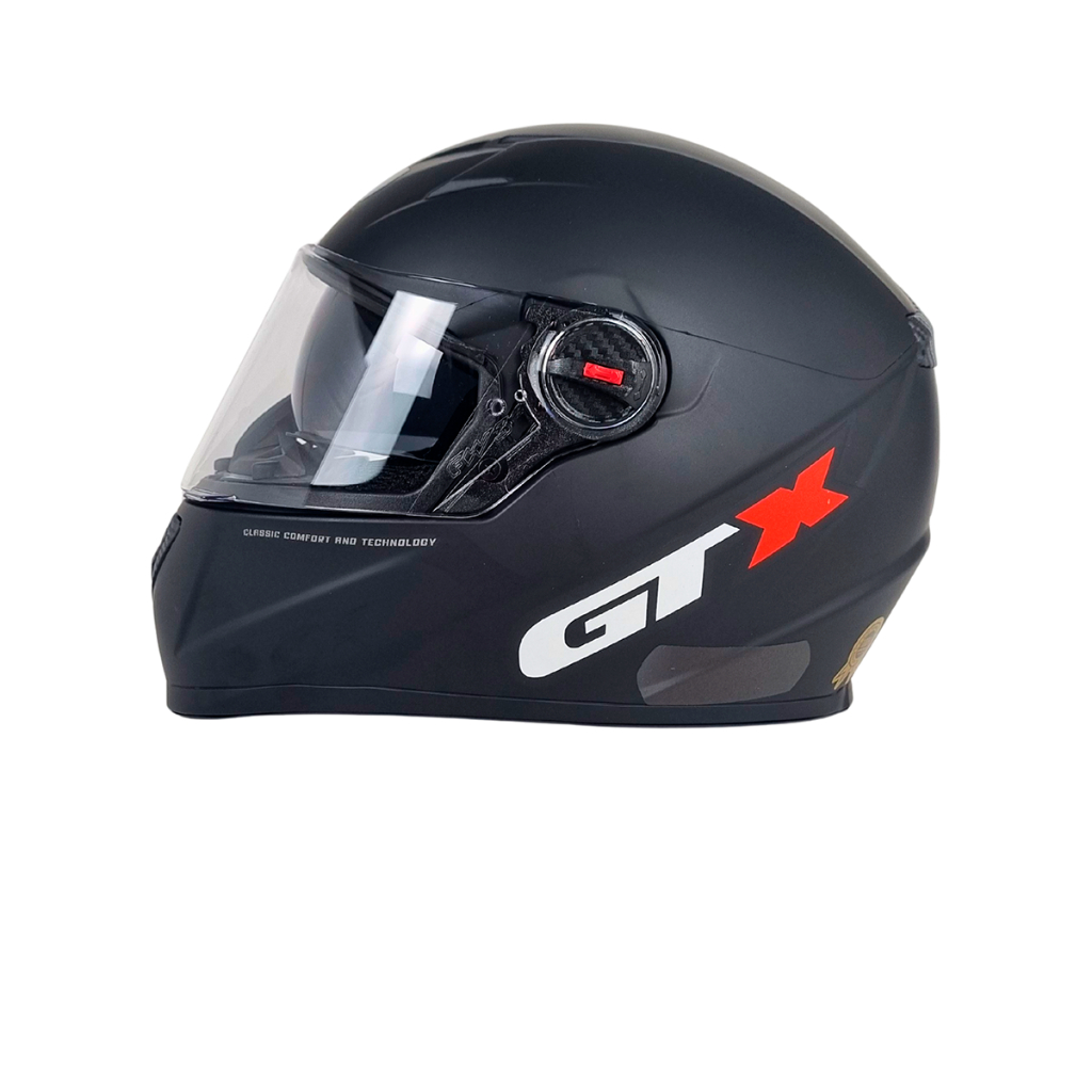 Capacete de Moto Fechado GTX Comfort Preto Fosco Tamanho 56 com Viseira Cristal Antiembaçante Forro Removível - FW3