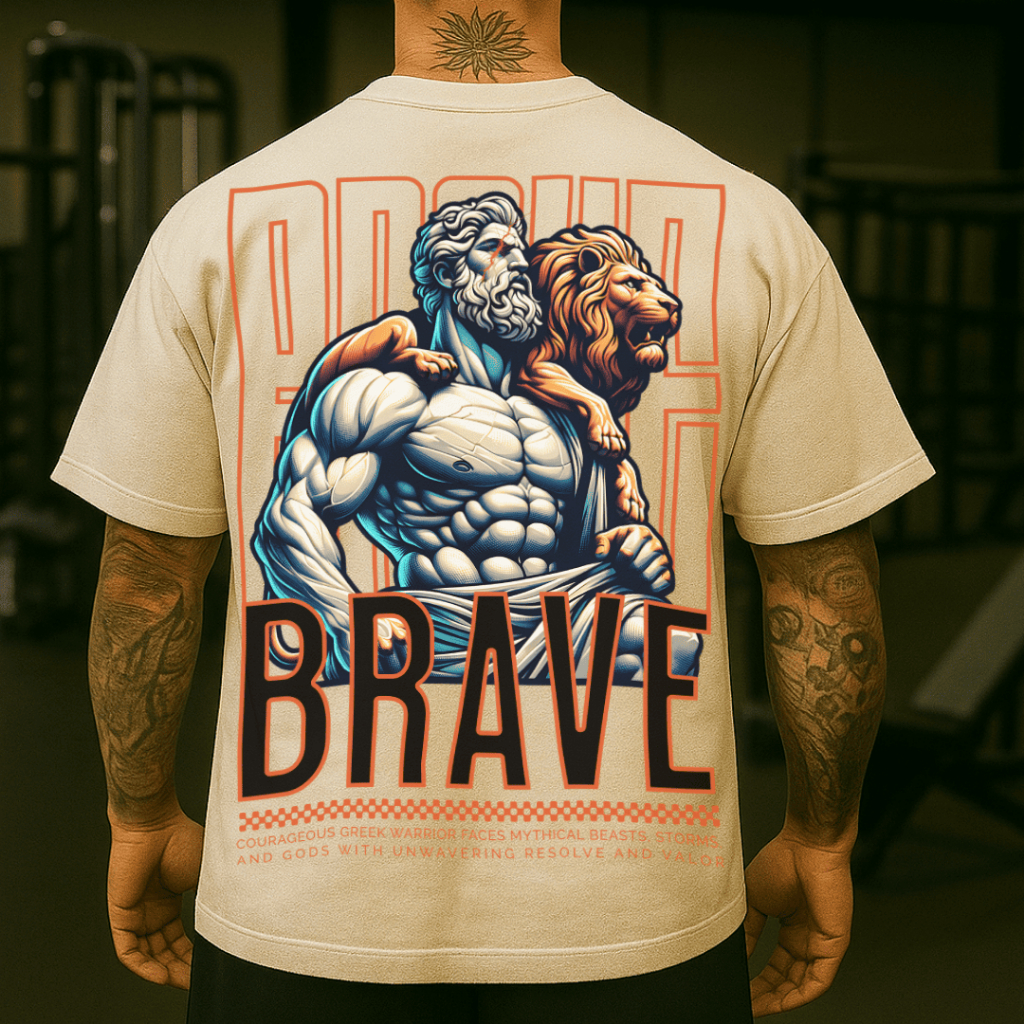 Camiseta Estampada de Academia Treino Blusa Larga Fitnes Oversized Streetwear Swag Masculina