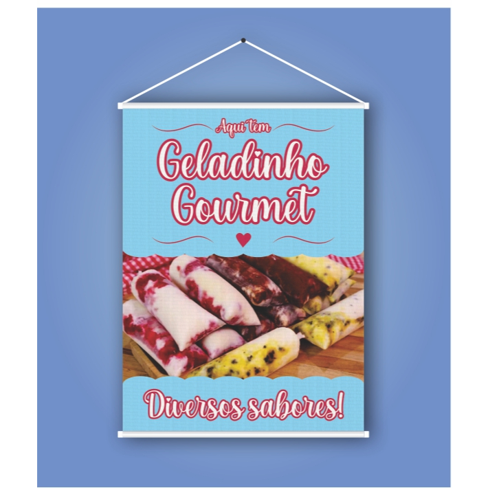 Banner Geladinho gourmet Arte pronta