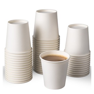 Kit c/ 50, 100 ou 200un de Copo de Papel | 50ml, 120ml, 180ml ou 240ml | Branco, Sustentável em Oferta na Shopee