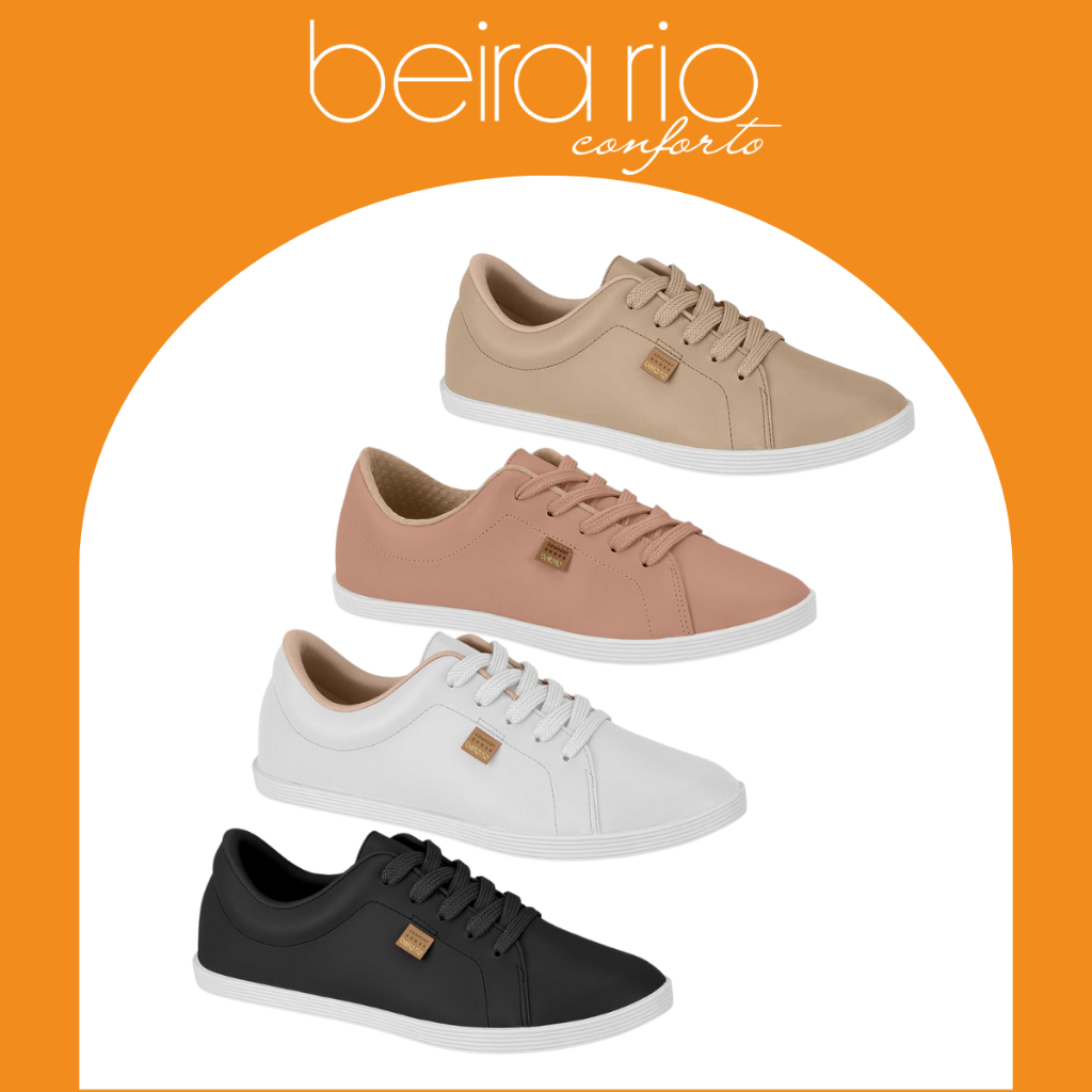 Tênis Casual Beira Rio Liso Leve Confortável Dia a Dia Original Feminino Antiderrapante Conforto em Oferta na Shopee