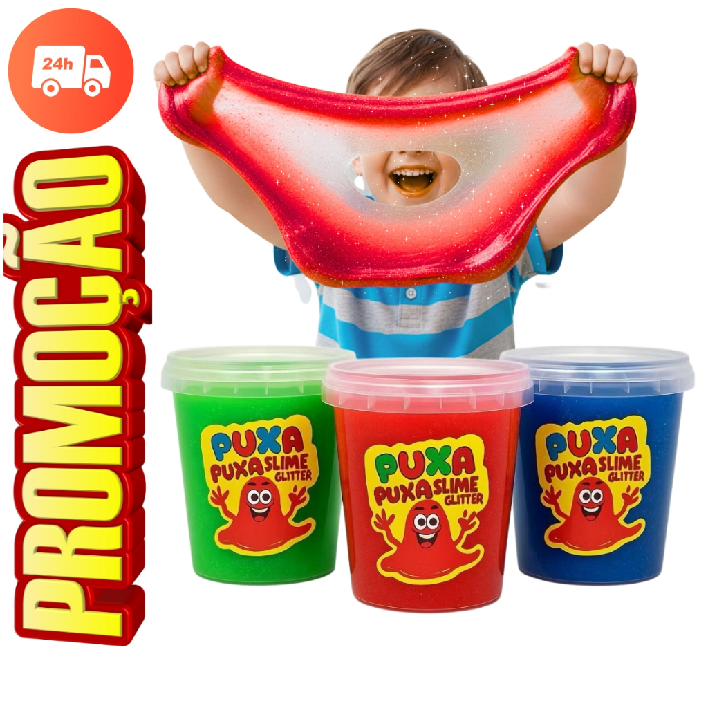 SLIME GLITTER 180G -  3 OU 6 UNIDADES - VALOR PROMOCIONAL MENOR PREÇO